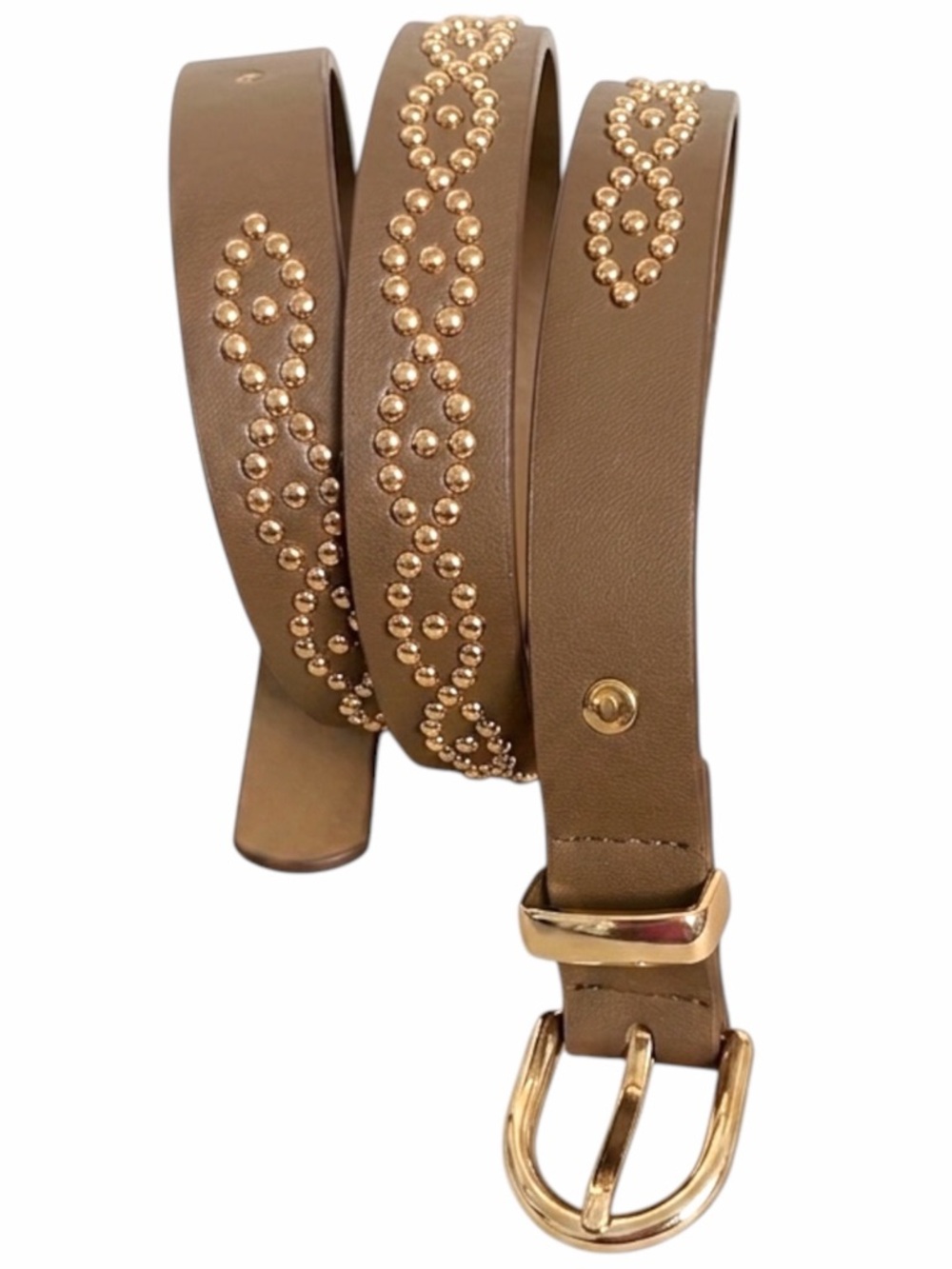 True Religion Studded Faux Leather Belt
Brown & gold toned hardware NWT